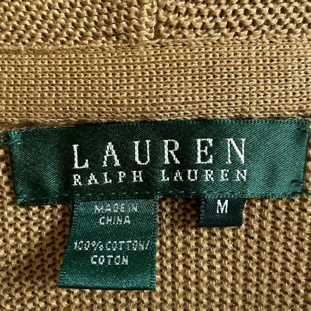 Lauren Ralph Lauren Knit Sleeveless Shawl Collar Vest with Buckle - Picture 7 of 7